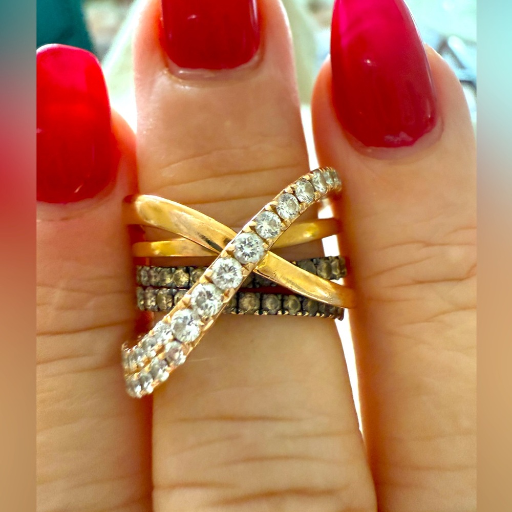 Elegant Rose Gold Levian Gladiator Ring 7